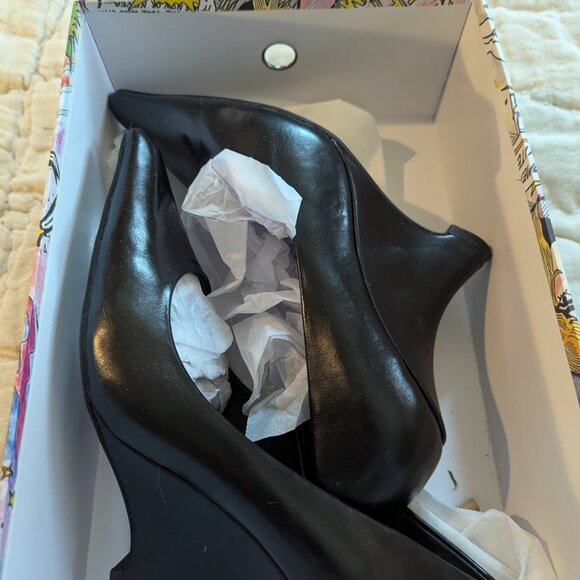 Jeffrey campbell black wedge leather shoes - Picture 5 of 6